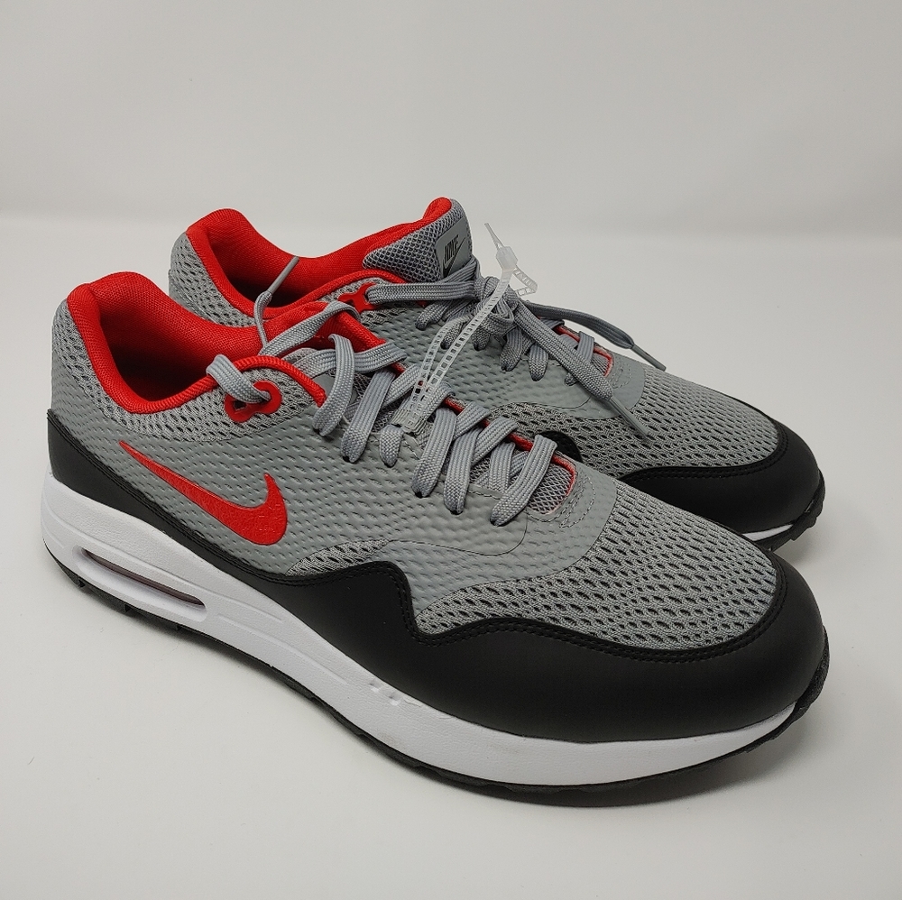 NEW Nike Air Max 1 G Golf Shoes Bred Grey/Black/Re